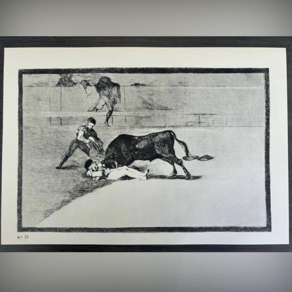 PEPE-ILLO, MADRID BULLRING Original Vintage Fine Art GOYA Spain Print 1960’s - Picture 6 of 7